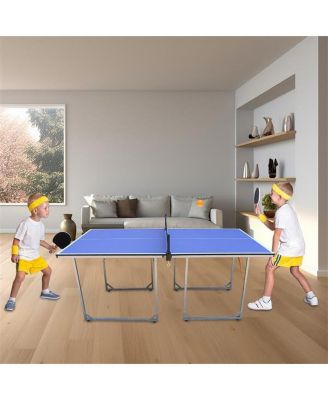 6FT Portable Table Tennis Table Set – Foldable Ping Pong Table for Indoor & Outdoor