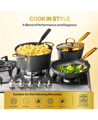 Armor Max Gold 14 Piece Hard Anodized Ultra Release Cookware Set