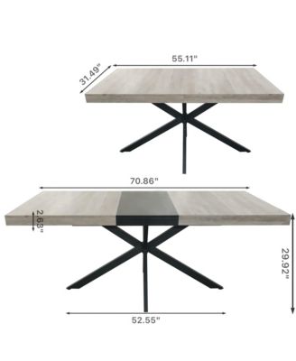 Streamdale Retro Rectangular Stretch Table Versatile Decor & Family Gatherings