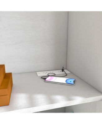 Streamdale 39.4"W Freestanding MDF Rattan Doors, Drawers & Countertop Kitchen Pantry Cabinet