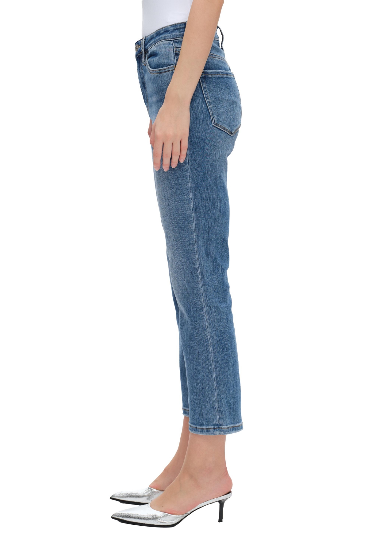 BAYEAS WOMEN'S HIGH RISE STRAIGHT LEG JEANS 