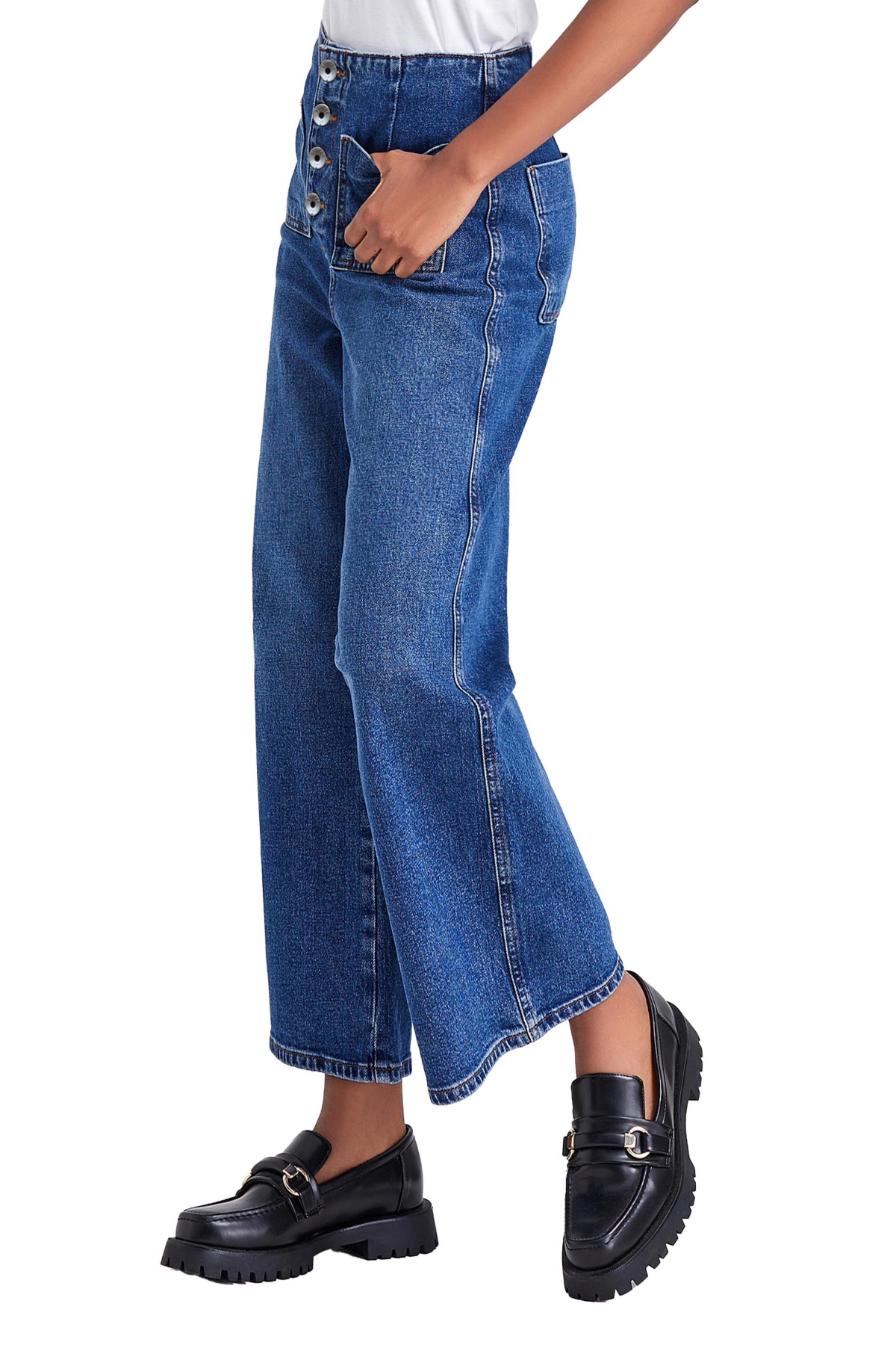 BAYEAS WOMEN'S HIGH RISE WIDE LEG JEANS 