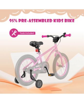 16-Inch Kid s Bike for 4-7 Years Old with Adjustable Saddle & Anti-slip Handlebar