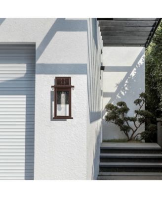 1 Set Oil Rubbed Bronze not Motion Sensing Outdoor Hardwired Wall Lantern Sconce with No Bulbs Included