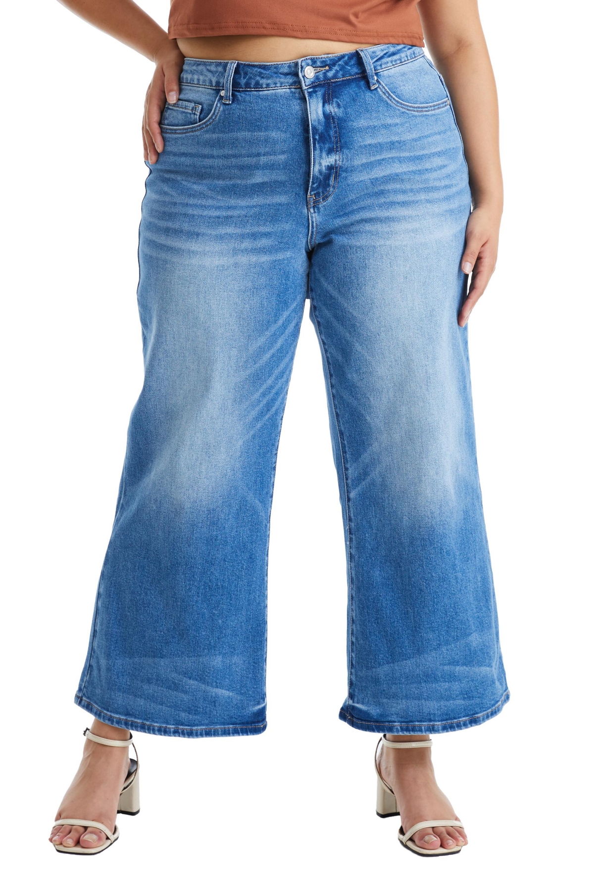 BAYEAS WOMEN'S HIGH RISE WIDE LEG JEANS 