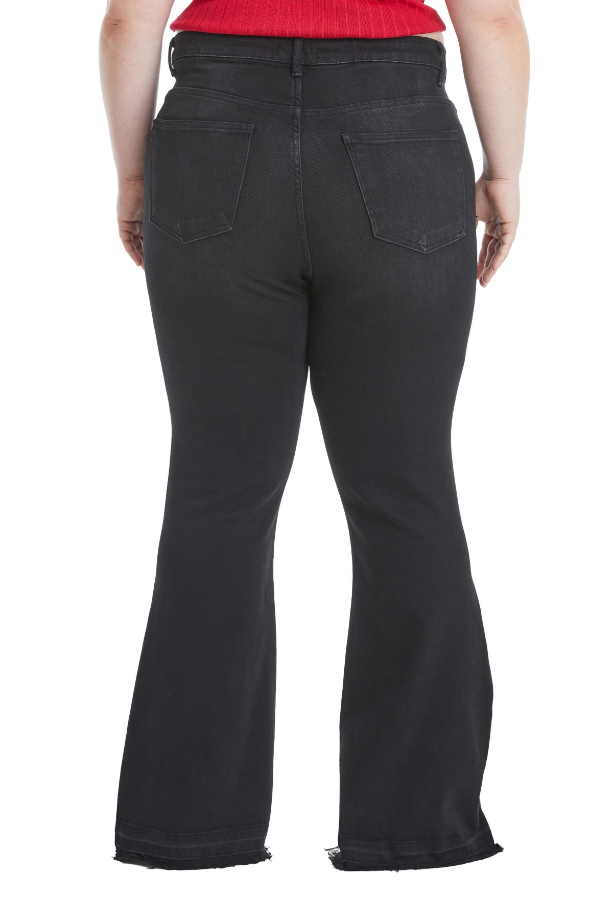 Bayeas Plus Size Lauren High Rise Flare Jeans In Black