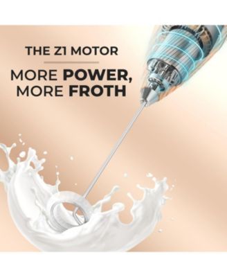 Handheld Milk Frother Stainless Steel Single Whisk with Stand