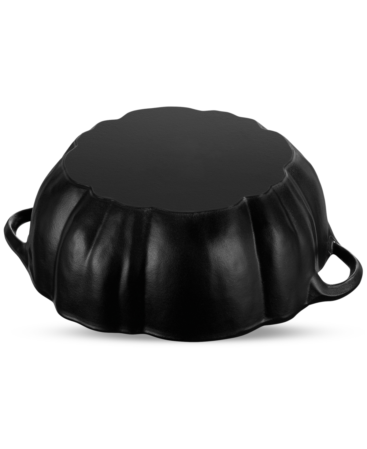 Staub Enameled Cast Iron 3.5-qt Pumpkin Cocotte In Black