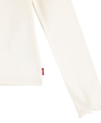 Little Girls 2-Piece Long Sleeve Top and Sparkle Tiered Skirtall Set