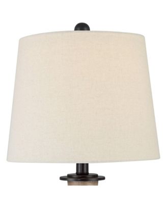 Fernbank 23 1/2" High Small Farmhouse Rustic Accent 3-Way Table Lamps Set of 2 USB Port Brown Bronze Finish Metal Charging