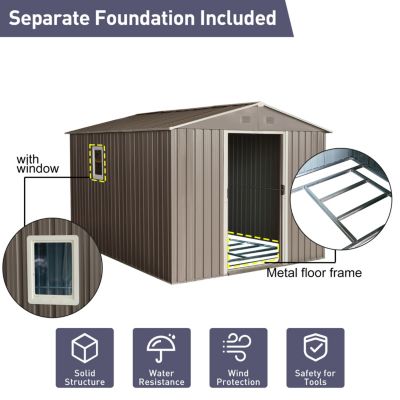 Sturdy Eco-Smart Shed with Vent Vents & Padlock Security