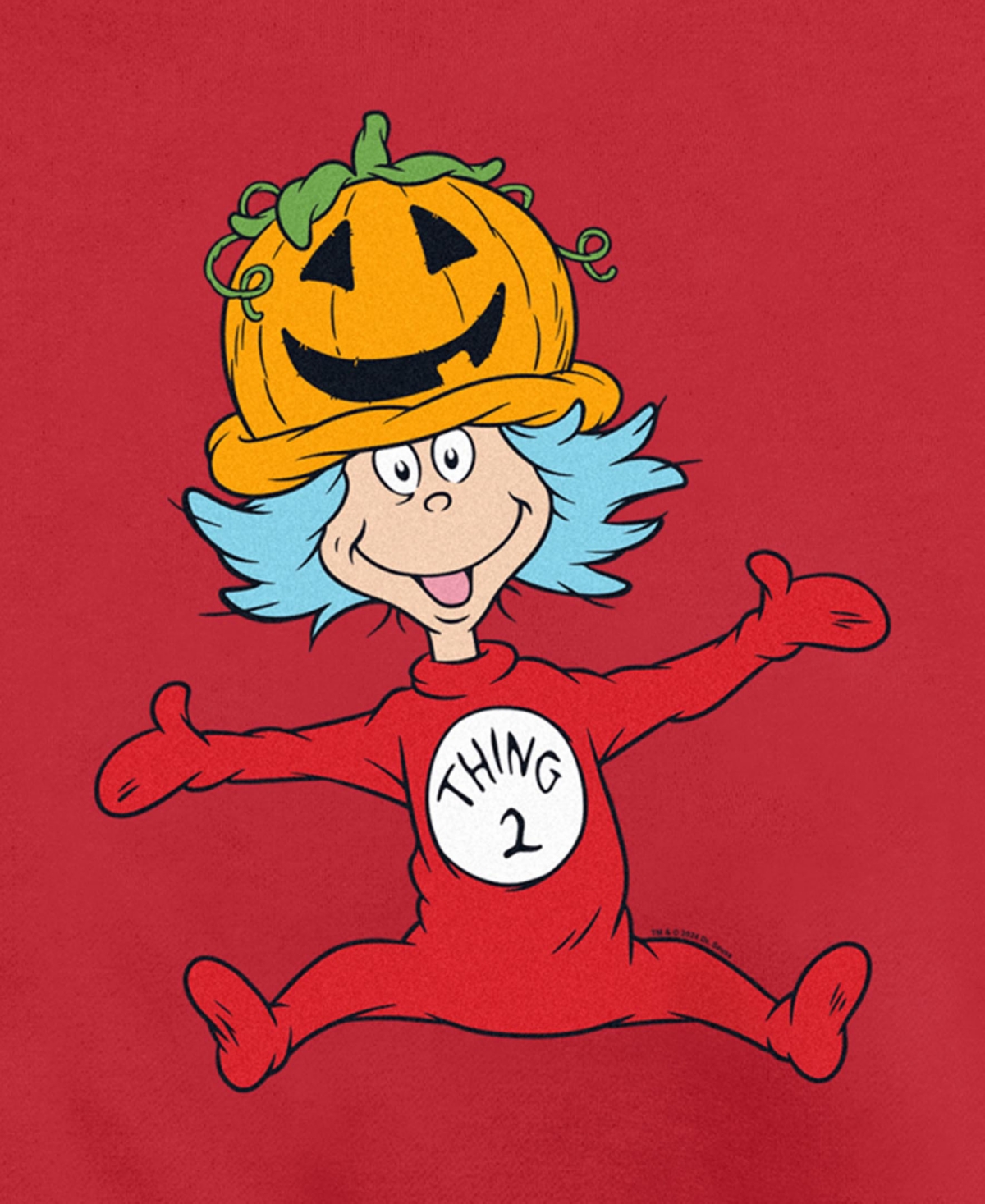 Fifth Sun Men's Pumpkin Hat Thing 2 Crew Fleece Pullover