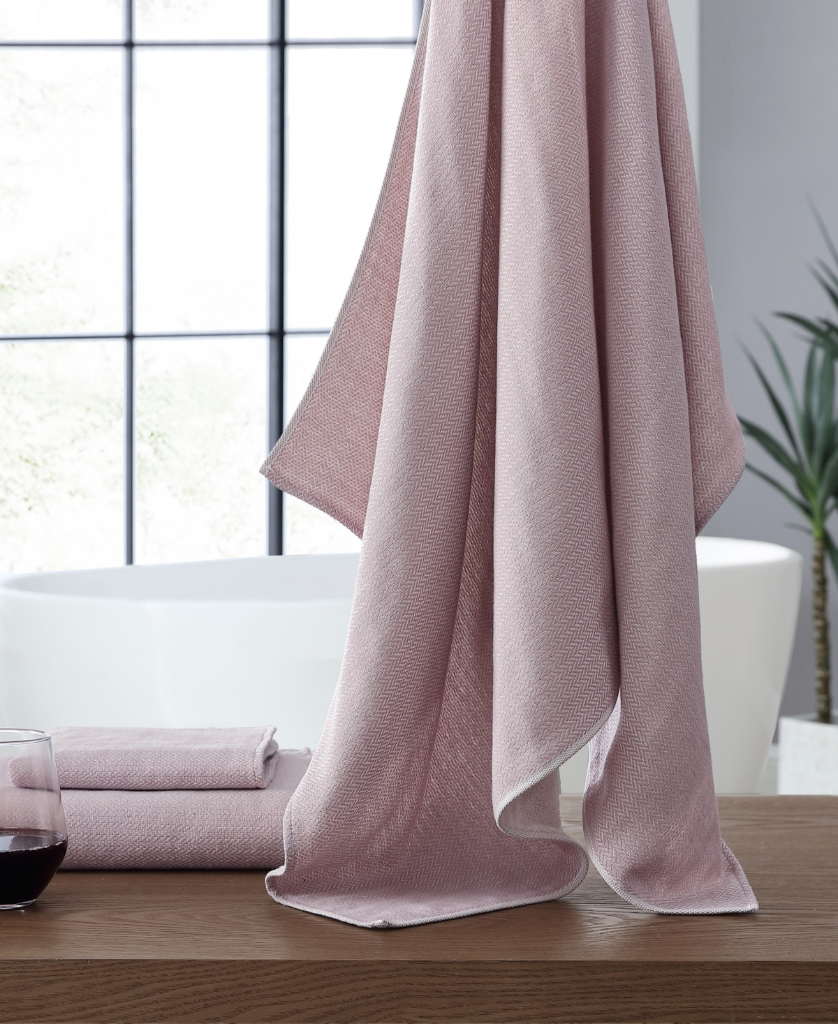 Uchino Natural Dyed Cotton Wash Cloth Towel, 14" X 13" In Wine