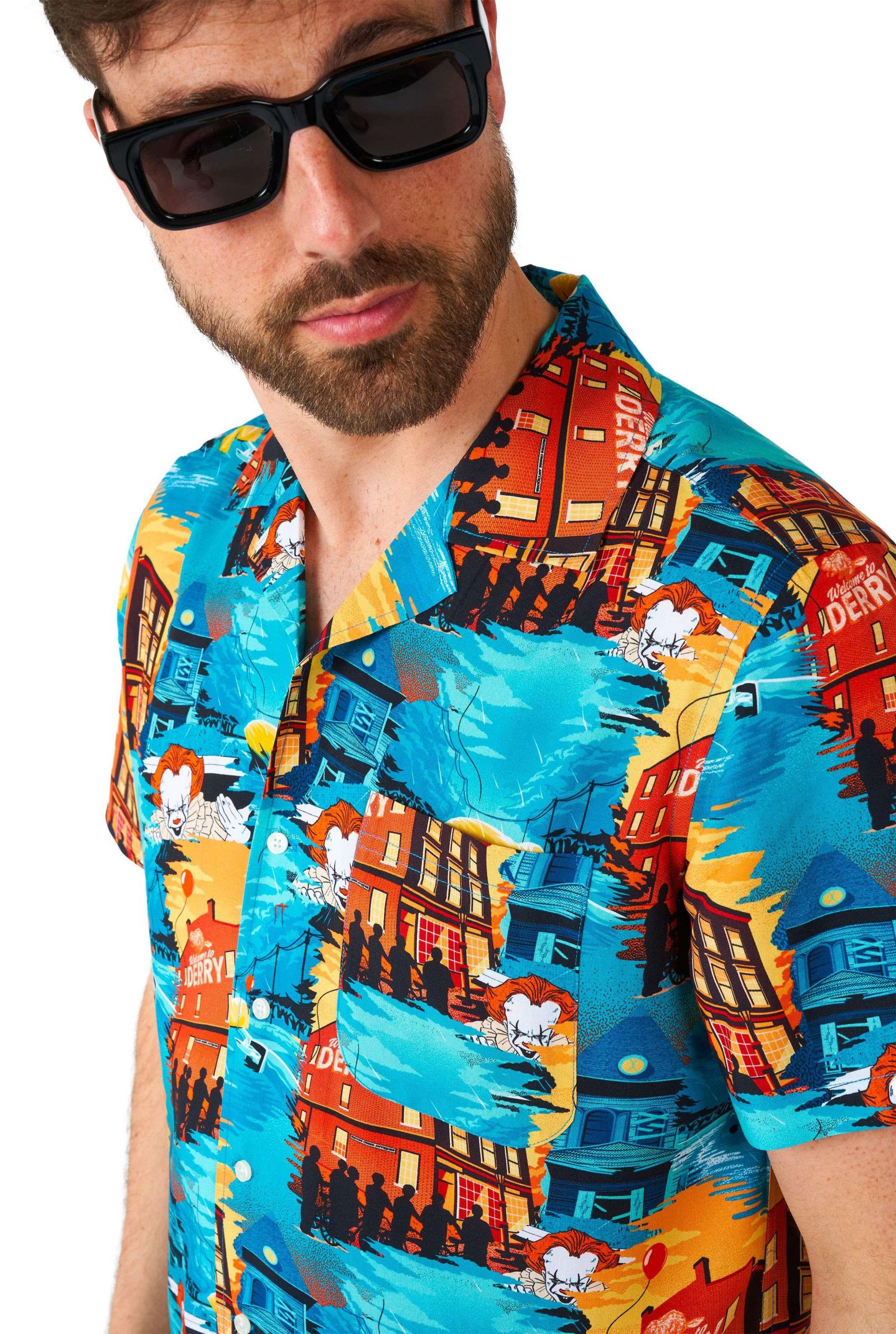 Мужская рубашка OppoSuits Official IT Hawaii Shirt - Halloween Themed Party Shirt - Short Sleeve - Multicolor, цвет: Miscellaneous — фото 4