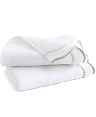 Scallop Cotton Hand Towel, 27" x 16"