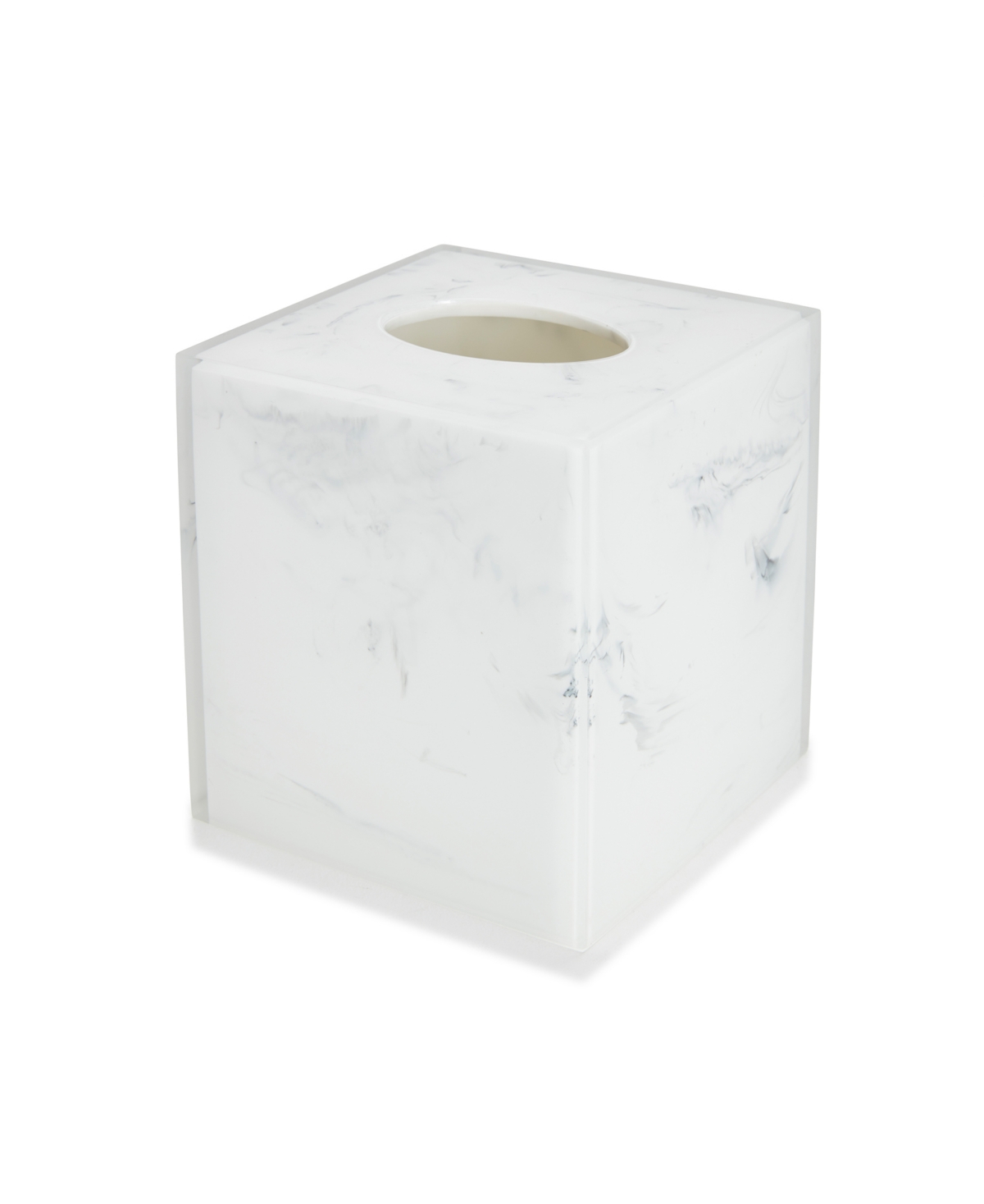 Tribeka Resin Tissue Box Cover - White