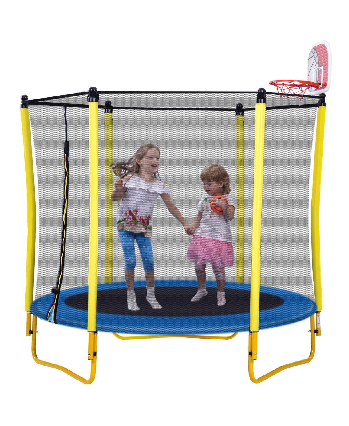 Slickblue 5.5FT Kids Trampoline with Safety Enclosure, 65