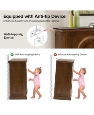 Rando Transitional 35'' Tall 2 - Door Accent Cabinet with Adjustable Shelves