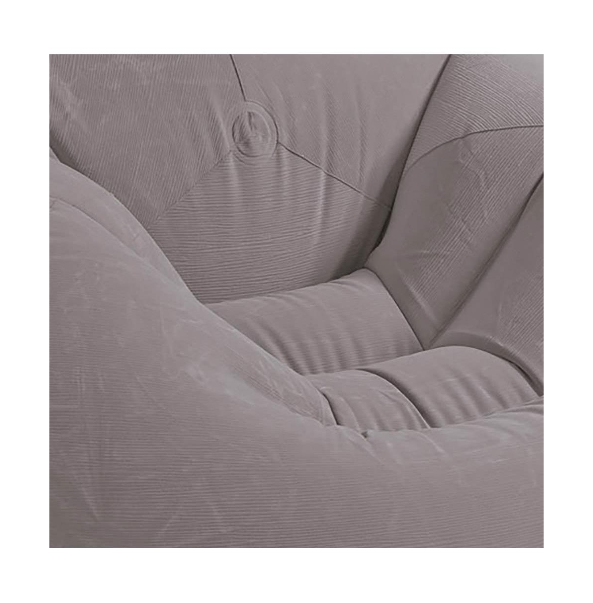 Intex Inflatable Contoured Corduroy Beanless Bag Lounge Chair, Grey | 68579EP