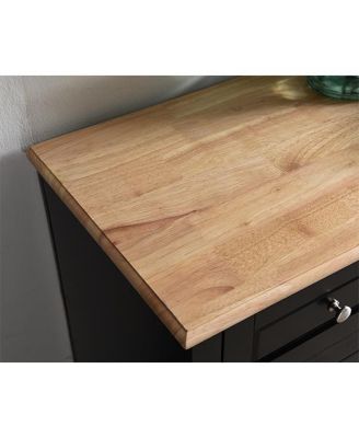 Wine Rack Sideboard Buffet Server Console Table With Storage (Black)