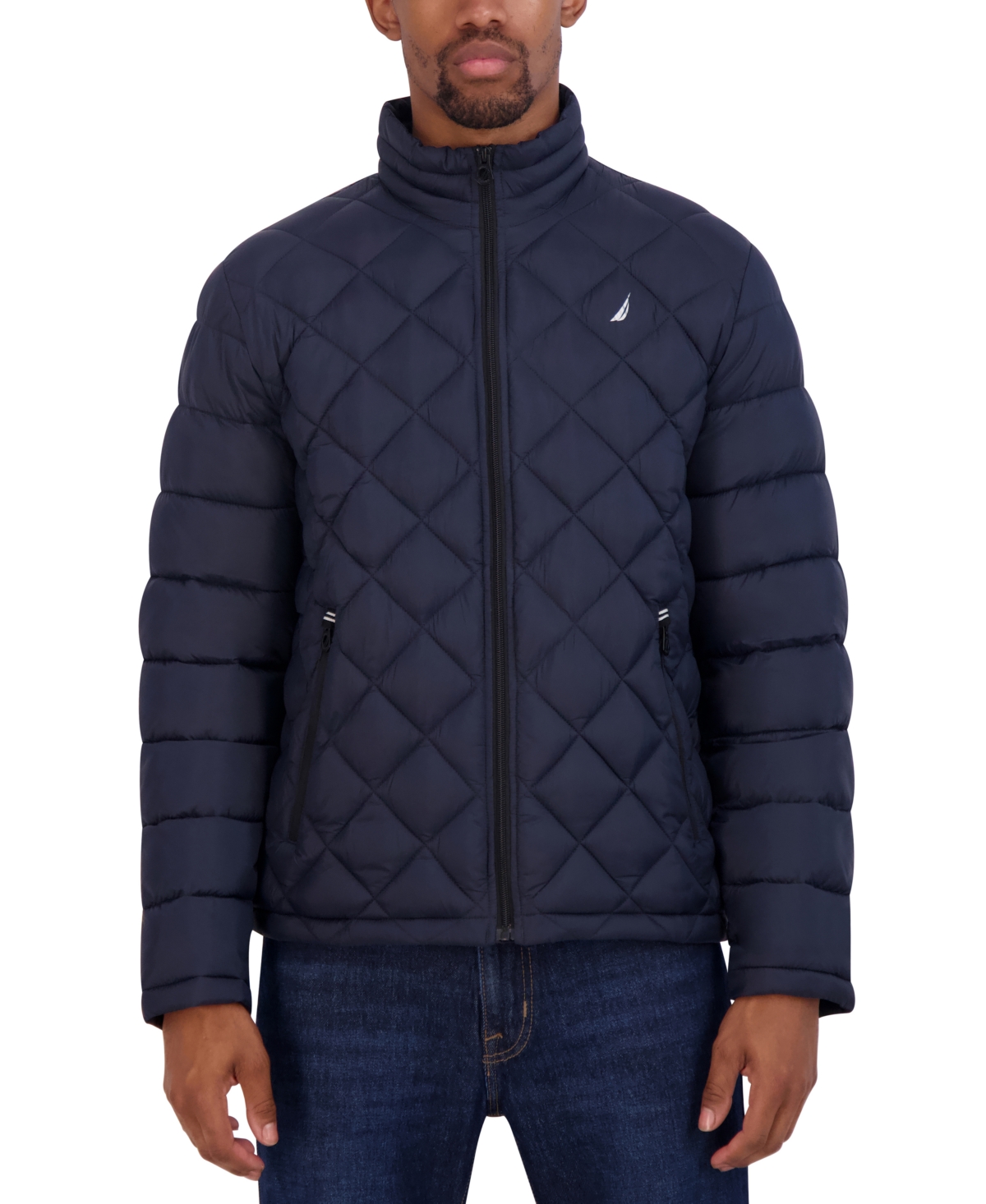 Men's Featherweight Quilted Weather-Resistant Jacket - Navy