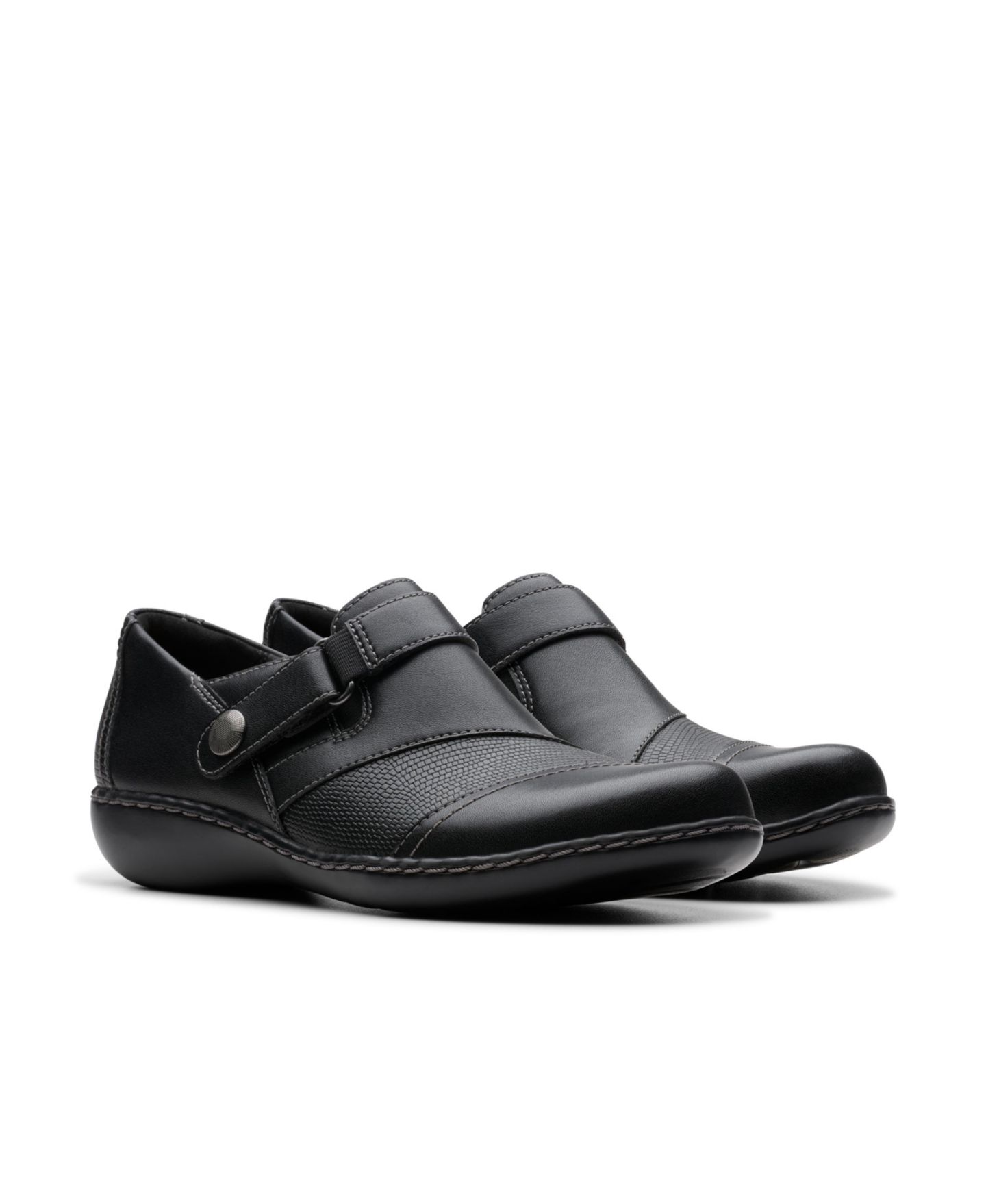 Женские туфли Clarks Collection Ashland Gem Slip On, цвет: Чёрный кожаный — фото 6