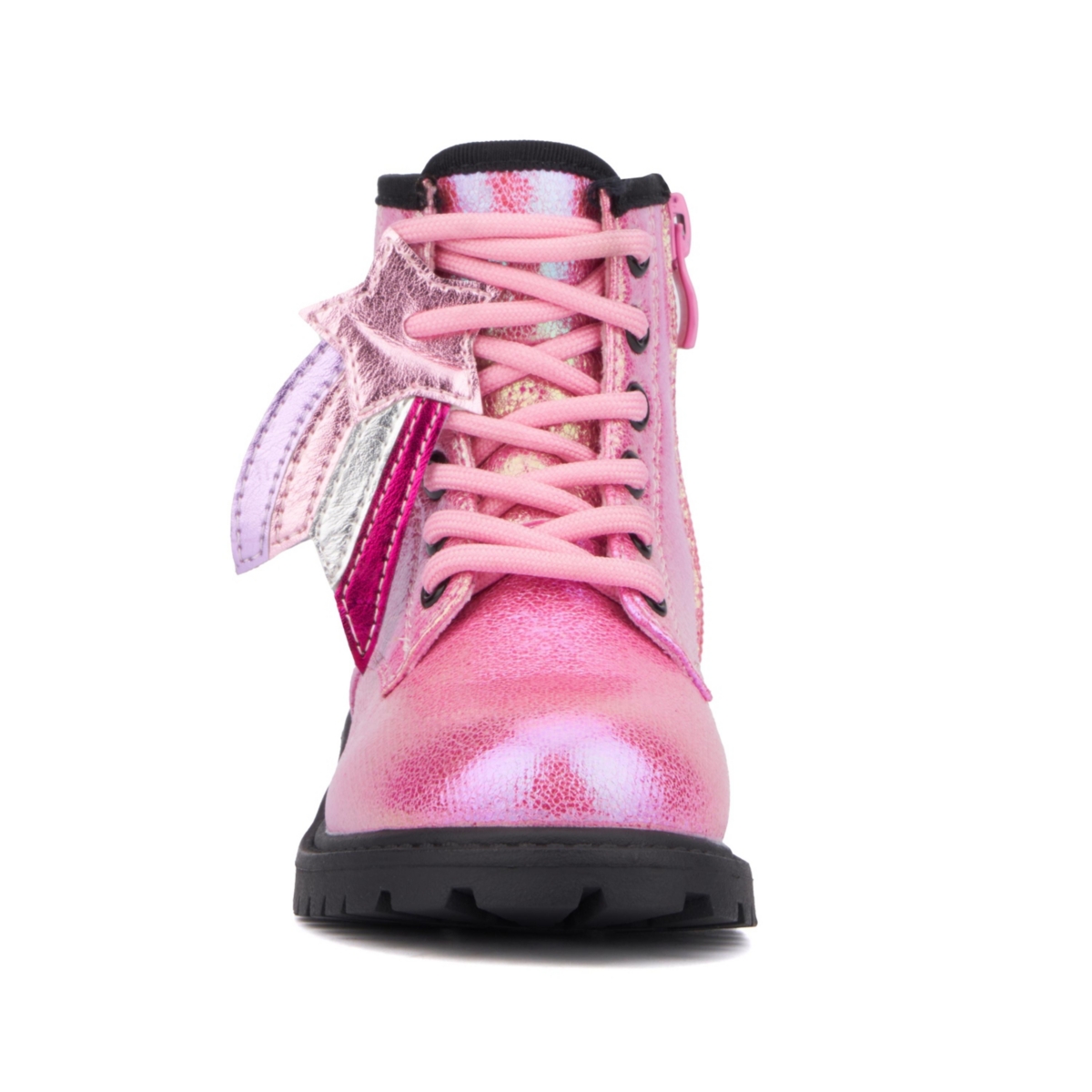 Olivia Miller Big Girls Crystal Sky Combat Boots