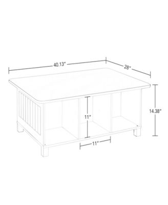 Kids 6 Cubby Storage Activity Table