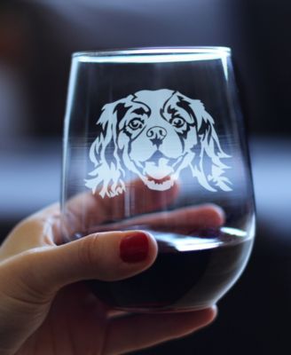 Cavalier King Charles Spaniel Stemless Wine Glass