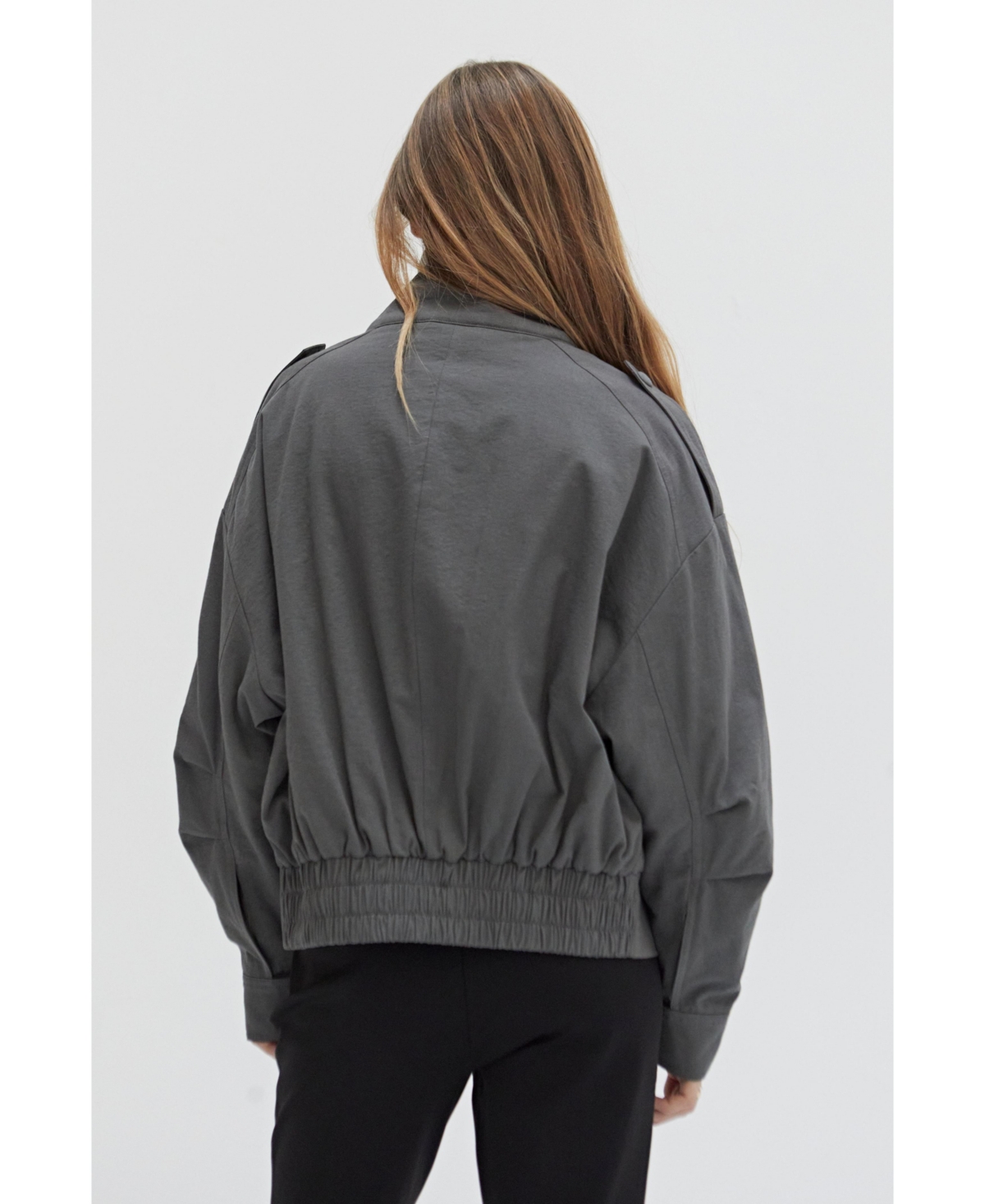 Crescent Women's Jae Utility Jacket - Dark grey + charcoal