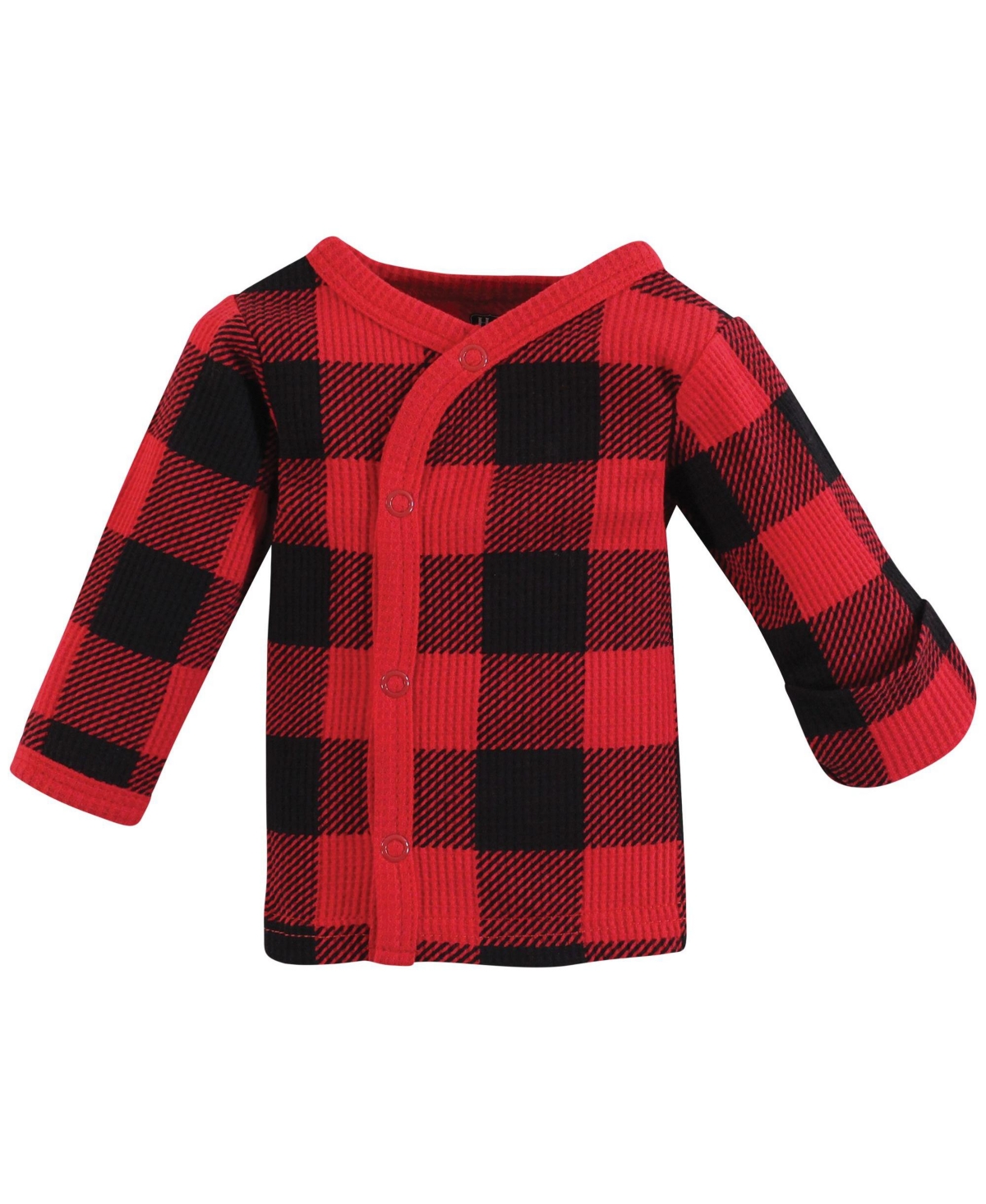 Hudson Baby Baby Boys Thermal Preemie Layette 4pc Set, Preemie - Buffalo plaid