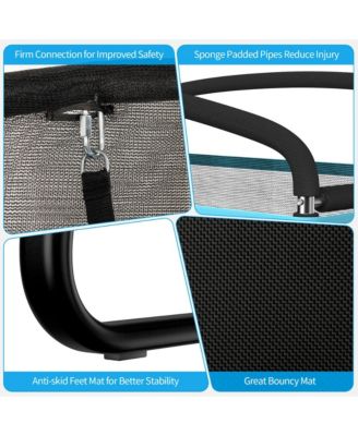 6FT Recreational Kids Trampoline W/Swing Safety Enclosure Indoor/Outdoor Orange