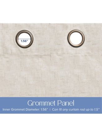 Linen Slub Blackout Grommet Pair (2 Panels), 52"×96"