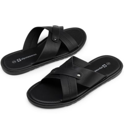 Men's Saul Faux Leather Slide Sandals Dressy Indoor Outdoor Shoes