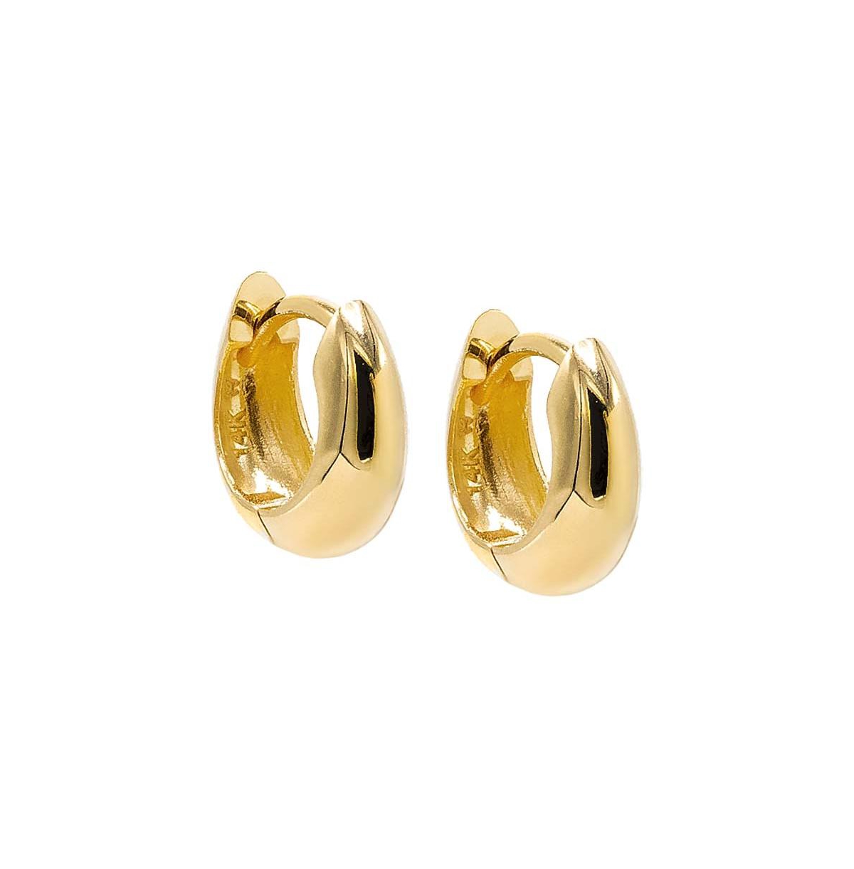 Solid Mini Bubble Huggie Earring 14K - 14k gold