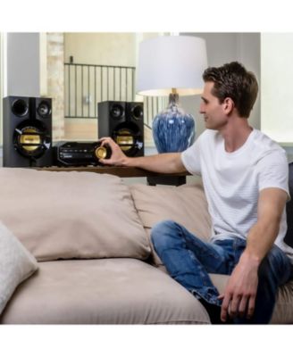 Mini Hifi Stereo System with Bluetooth, CD Player, USB Direct, and FM Radio - High-Power Compact Sound System for Home