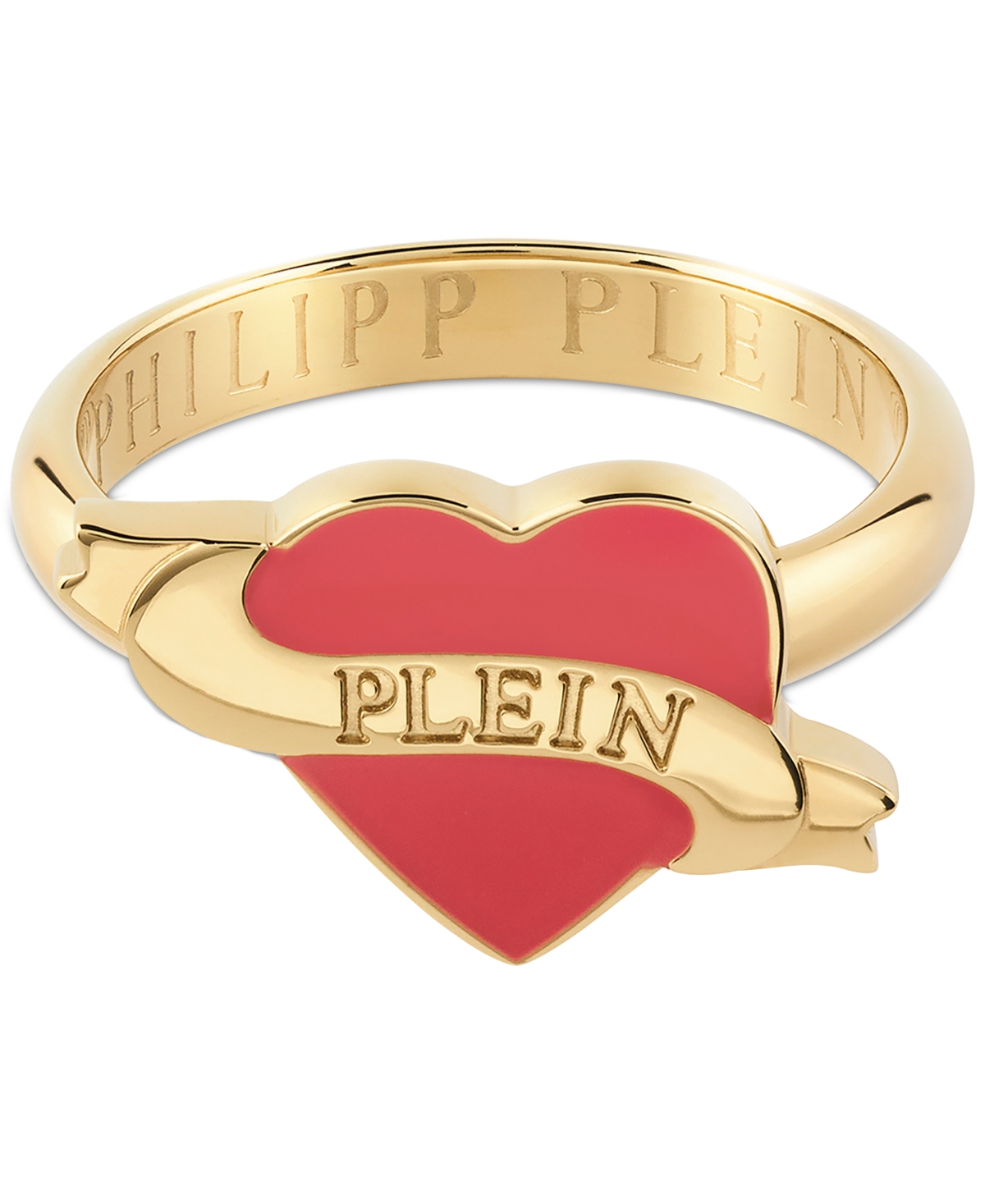 Philipp Plein Valentine Ring In Gold Ion-plated Stainless Steel In Gold