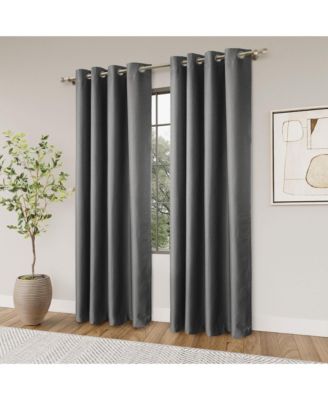 Textured Blackout Grommet Curtains Pair(2 panels), 52"×96"