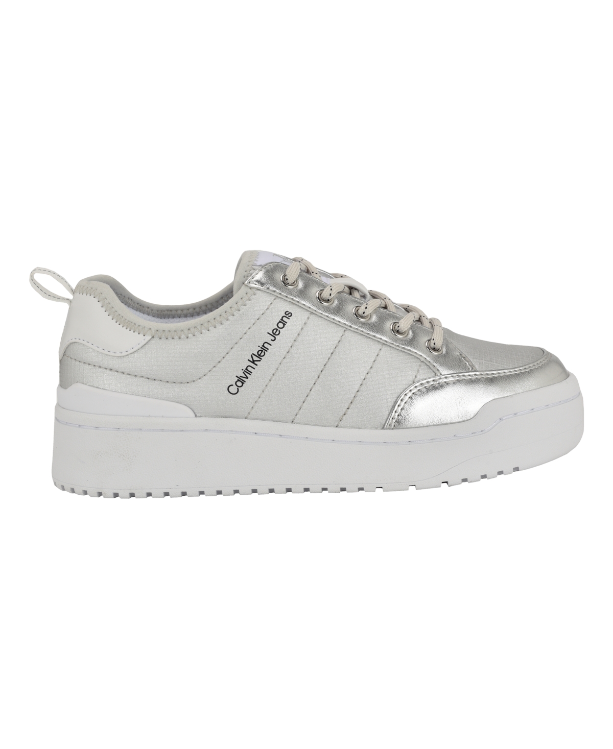 Calvin Klein Austie Platform Sneaker In Silver 040