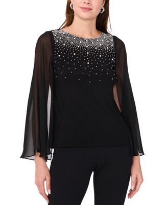 売れ筋商品|||ジェイエムコレクション カットソー トップス レディース Women's Flutter-Sleeve Necklace Top, Created for Macy's Bright White Jm Collection Women's Flutter-Sleeve Necklace Top, Created