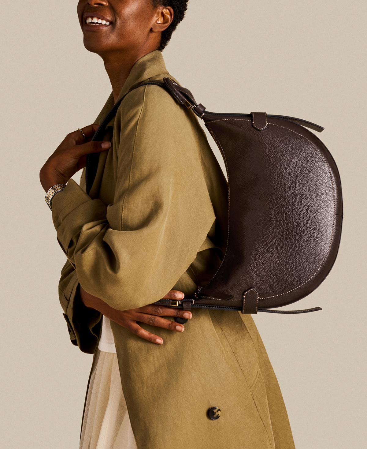 Fossil Harwell Leather Hobo Bag