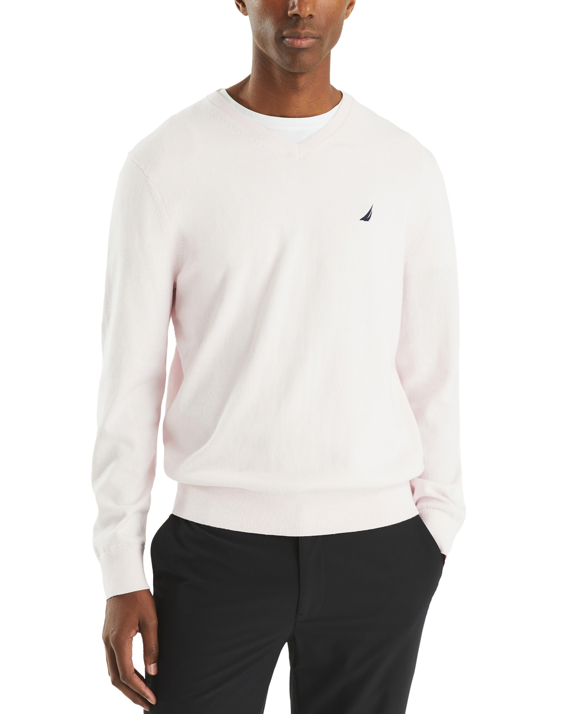 Men's Navtech Performance Classic-Fit Soft V-Neck Sweater - Navy