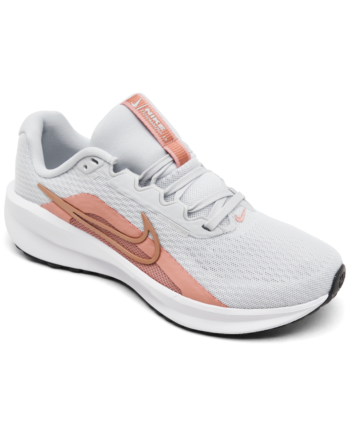 Nike Women's Downshifter 13 Running Sneakers From Finish Line In White,red Bronze