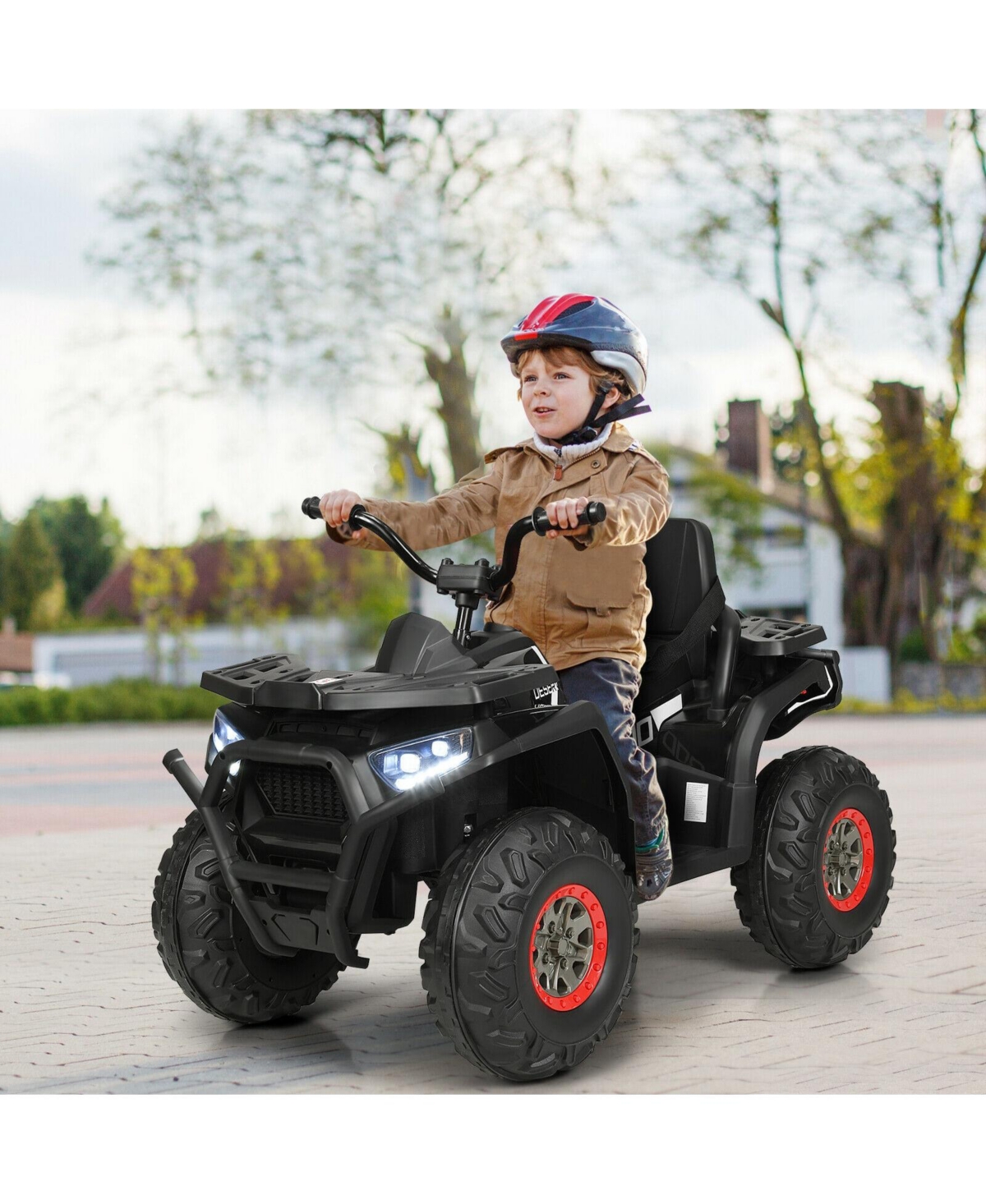Sugift 12V Kids Electric 4-Wheeler Atv with 2 Speeds and Led Lights