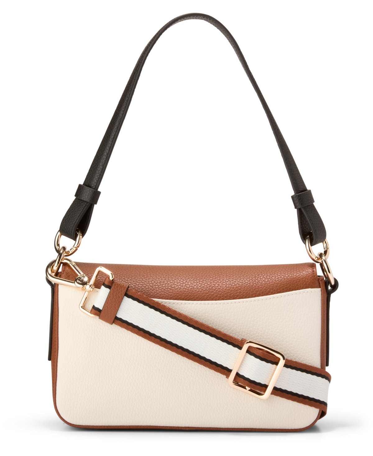 Cole Haan Mini Leather Shoulder Bag In Black,white,british Tan
