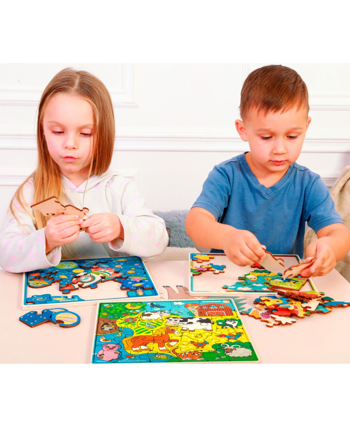 Quokka 28 Pieces Wooden Toddlers Puzzles for Ages 3-5 – Animal Toys