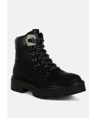 Boskoff Lace-Up Chunky Warm Ankle Boots