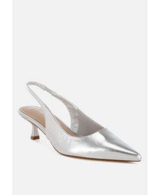 Pentas Kitten Heel Slingback Sandals