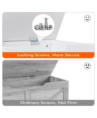 Storage Chest, Storage Trunk with Safety Hinge, Storage Bench, Wooden Storage Organizer, Shoe Bench