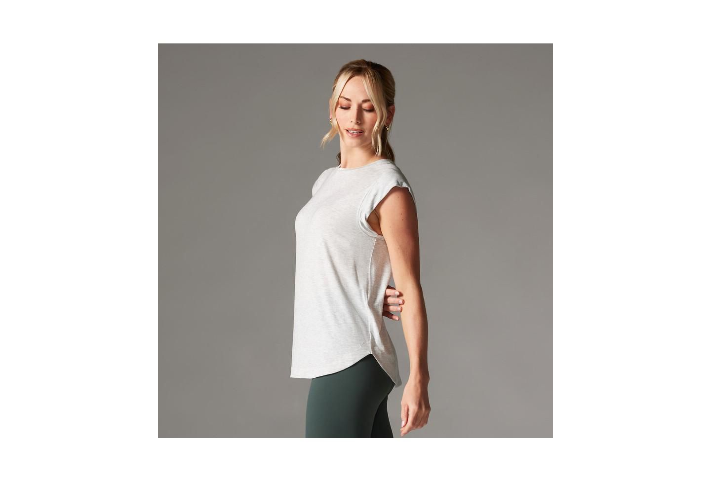 Женская футболка Tavi Cap Sleeve Muscle, цвет: Пепельный — фото 4